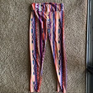 Onzie Aztec Print Yoga Leggings Size S/M